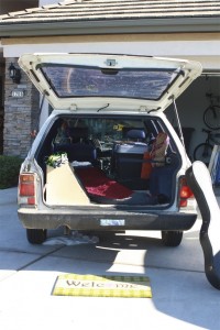 Subaru Loyale Camping setup
